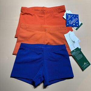 New! Motionwear Gymnastics Dance Shorts Child Intermediate Small 6x-7 Lot Of 3
